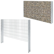 Vidaxl poteau de clôture en gabion argenté 180 cm acier galvanisé 142326_3