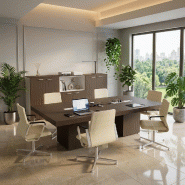 Table de réunion T45 8 - 10 personnes- Quadrifoglio - 280, Eucalyptus 53_3