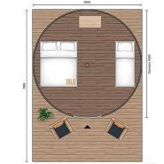 Tente bell - tente glamping - yala - diamètre : 2,5 m_3