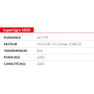 Tracteur Supertigre 5800 à braquage précis pour cultures délicates