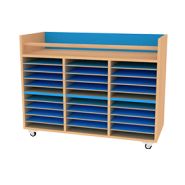 Meuble de séchage pour dessins avec structure à roulettes