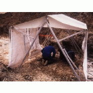 Tente de chantier express 530 / pliable / toile pvc / 3 x 3.20 x 1.90m_3