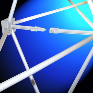 Stand parapluie mur d'image en tissu avec VELCRO 3x4 - 225x300 cm - Valise à roulettes incluse_3