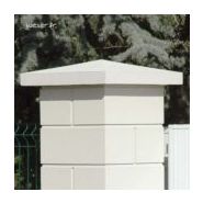 Couvre-poteau Weser disponible en blanc cassé, gris, ton pierre, brique unie