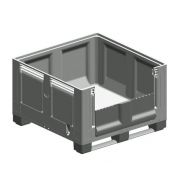 Caisse-palette plastique monobloc étanche - 120x120 cm - Hauteur 76 ou 85 cm - Capacité 795 ou 915 litres - Fond et parois pleins_3