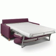 Canapé convertible OGGETTO - Matelas 16 cm - Système express - Sommier à lattes 160 cm - Tweed fuchsia - Fabrication italienne_3