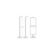 Sol2cadra1 - porte affiche a1 - presentoirs et presentoirs - composé d'un mât en profilé aluminium en anodisé naturel de 207 cm de hauteur - pour affiche format a1 (594 x 841 cm)_3