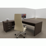 Bureau avec retour T45 finition bois- Quadrifoglio. - 220, Gauche, Eucalyptus 53_3