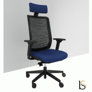 Fauteuil Manager Wi max dossier résille - Sokoa - Bleu, Oui, Oui, Sol dur_3