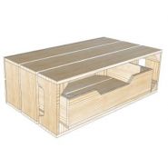 Caisse en bois tiroir T1H3 - Simply A Box - L44 x H10 x P27 cm - Bois brut ou 6 coloris lasure à l'eau_3