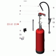 Extincteur portatif avec action refroidissante et film protecteur