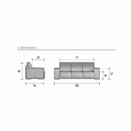 Canapé de réunion 3 places SF1 - Mobel Linea - Gris anthracite_3