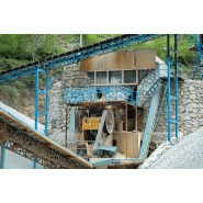 Station de concassage de pierre 350t/h - avec alimentateur vibrant, concasseur à mâchoires et cribles vibrants_3