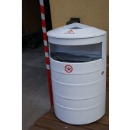 Cendrier poubelle murale ou poteau - 40L - haute résistance anticorrosion et anti-UV_3