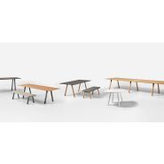 Table PLANIA - modulaire, personnalisable avec finitions chêne ou noyer, et pieds réglables_3