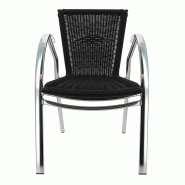 Fauteuil terrasse restaurant Mandelieu - NOIR_3
