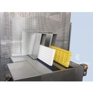 Tunnel de lavage industriel pour moules à chocolat avec programmes personnalisés