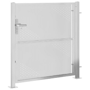 Vidaxl portail de jardin 100x100 cm acier inoxydable 376487_3