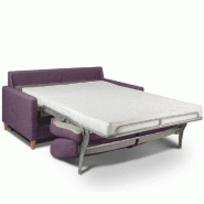 Canapé convertible OGGETTO - Matelas 16 cm - Système express - Sommier à lattes 120 cm - Velours lila - RENATONISI_3