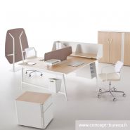 New Color - Bureau open space design pour 2 personnes - Modulable et personnalisable_3
