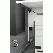 Bureau réglable en hauteur Sigma - Mobel Linea - Blanc 9010, 120, Acacia clair_3