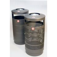 Cendrier corbeille inox - AUSTRALIA INOX - Ø 42cm x H87cm - 75-80L - Fixation au sol ou à poser_3