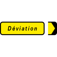 Panneau temporaire KD22 - Déviation (Gauche ou droite)_3