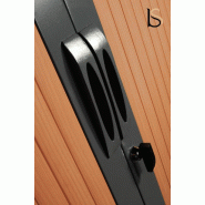 Armoire haute à portes rideaux teinte unie - GAPSA - 80, Gris 7035_3