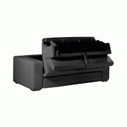 Canapé convertible express Sidney Deluxe 160 cm - Microfibre graphite - Matelas 16 cm haute résilience_3
