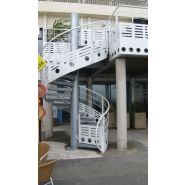 Escalier hélicoïdal YSOFER - modèle ysovoile - passage 1UP ou 2UP - finition galvanisation à chaud_3