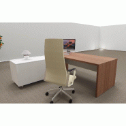 Bureau d'angle T45 avec desserte - Quadrifoglio - 212, Gauche, Noyer Canaletto et blanc_3