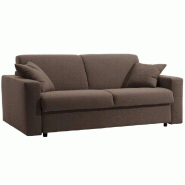 Canapé lit 2-3 places DREAMER - Convertible express 120cm Tweed taupe avec matelas 16 cm_3