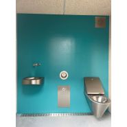 Cabine PMR avec une cabine standard disponible en version manuelle, semi-automatique ou automatique - réf. 2052_3