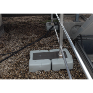 Garde corps fixe protection de lanterneaux GM - montants en aluminium carré - lisses et sous-lisses en aluminium_3