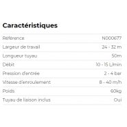 Enrouleur d'irrigation - Terrateck - longueur tuyau 50 m - N000677 - largeur d'arrosage jusqu'à 32 m_3