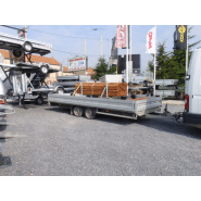 Remorque plateau 2 essieux Humbaur HT 355221 GR - roues dessous, ridelles alu, PTAC 3500 kg_3