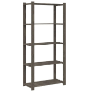 Vidaxl support de rangement à 5 niveaux gris 80x38x170 cm bois de pin 373385_3