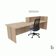 Banque d'accueil design avec accès PMR Z2 - Officity - Gauche, Orme, 186_3