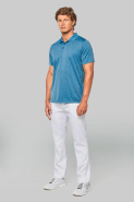 Polo chiné manches courtes - Réf: PA496 - 100% polyester, ultra résistant et respirant - Marque PROACT_3
