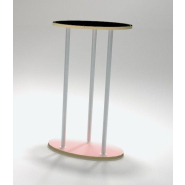 Comptoirs de stand pliable ovale en tissu - Format 60x40cm - Hauteur 100cm - Packs avec structure, tissu imprimé et accessoires_3