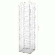 Vidaxl jeu de panier de gabion 3 pcs fil galvanisé 25 x 25 x 100 cm 141045_3