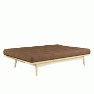 Banquette futon FOLK en pin massif - coloris mocca - couchage 130 x 190 cm - design scandinave_3