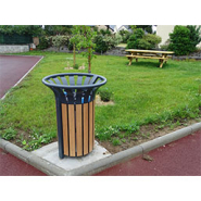 Corbeille publique anti-corrosion - LUCIO - 40L ou 60L avec structure en acier thermolaqué_3