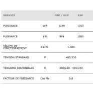 GMW-1270 T5 - Groupe électrogène industriel triphasé 50 Hz Diesel 1350 kVA - Genelec - Alternateur STAMFORD - Moteur MTU_3