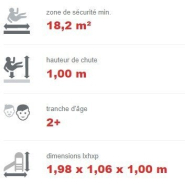 Mur d'escalade pour aire de jeux - Conforme EN1176 - Référence BT18046 - Structure en acier inoxydable avec prises HDPE_3