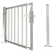 Vidaxl portail de jardin 100x75 cm acier inoxydable 316849_3