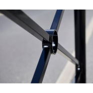 Barrière urbaine Carrefour - Ref : 206080.Gpro - Design sobre, pommeaux bombés, acier peint sur zinc_3