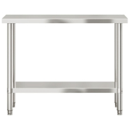 Vidaxl table de travail de cuisine 110x55x85 cm acier inoxydable 376455_3