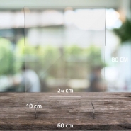 Vitre de protection pour comptoir 60x80 cm - légère, robuste et facile à nettoyer_3