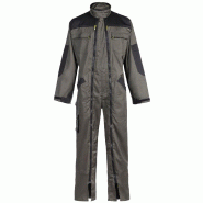 Combinaison de travail - Vert/Noir - Taille 38/40, 76-80 cm - Polycoton déperlant avec double fermeture éclair_3